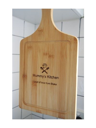Personalised Bamboo Paddle Cutting Board - MUMMY'S KITCHEN