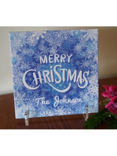 Personalised Merry Christmas Printing on tile
