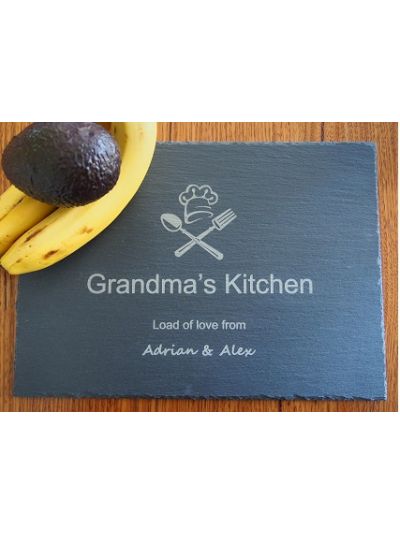 Personalised Slate Rectangle Plate - Grandma's Kitchen