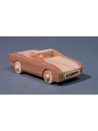 Wooden Roadster Car - Eco Friendly,  Unpainted, Clear Coated Wooden Craft